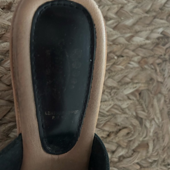 Spring Step black Italian Leather Platform Wedge Sandals Size 39 / 8.5 - Picture 4 of 6